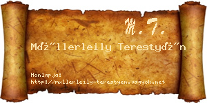 Müllerleily Terestyén névjegykártya